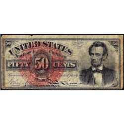 March 3, 1863 50 Cents Fourth Issue Lincoln Fractional Currency Note