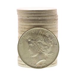 Roll of (20) Brilliant Uncirculated 1923 $1 Peace Silver Dollar Coins
