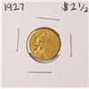 Image 1 : 1927 $2 1/2 Indian Head Quarter Eagle Gold Coin