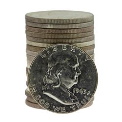Roll of (20) Brilliant Uncirculated 1963-D Franklin Half Dollar Coins