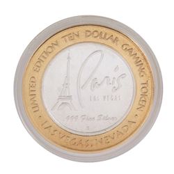 .999 Silver Paris Casino Resort Las Vegas, NV $10 Casino Limited Edition Gaming