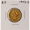 Image 1 : 1903-S $5 Liberty Head Half Eagle Gold Coin