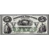 Image 1 : 1862 $5 Somerset and Worcester Savings Bank Maryland Obsolete Note