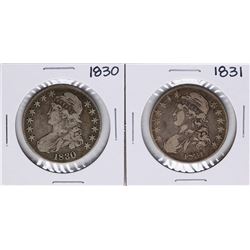 Lot of 1830-1831 Capped Bust Half Dollar Coins