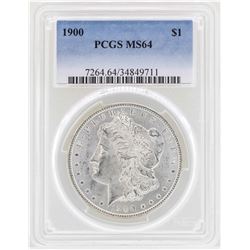 1900 $1 Morgan Silver Dollar Coin PCGS MS64