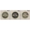 Image 1 : Lot of (3) 1962 $1 Canada Silver Dollar Coins