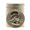 Image 1 : Roll of (20) Brilliant Uncirculated 1958 Franklin Half Dollar Coins