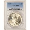 Image 1 : 1922 $1 Peace Silver Dollar Coin PCGS MS64