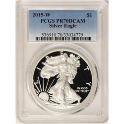 2015-W $1 Proof American Silver Eagle Coin PCGS PR70DCAM