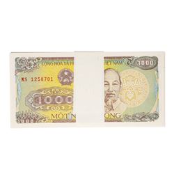 Pack of (100) Uncirculated 1988 Vietnam 1000 Dong Bank Notes