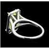 Image 3 : 14KT White Gold 3.90 ctw Lemon Quartz and Diamond Ring