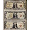 Image 1 : Lot of (3) 1935A $1 Hawaii WWII Emergency Issue Silver Certificate Notes