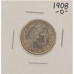 1908-O Barber Quarter Silver Coin