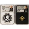 Image 1 : 1792-2017 Half Disme 1/10 oz. Gold & 1oz. Silver Medals NGC PF70 W/ Moy Signatur