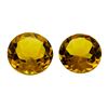 Image 1 : 10.09 ctw.Natural Round Cut Citrine Quartz Parcel of Two