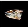 1.45 ctw Diamond Ring - 14KT White and Rose Gold