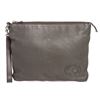 Gucci Gray Leather Soho Large Travel Pouch Wristlet