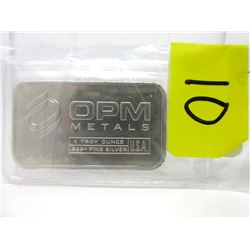 1 Oz. Ohio Precious Metals .9995 Silver Bar