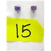 Image 1 : New 1.35 CTW Amethyst Solitaire Earrings