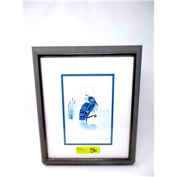 Richard Shorty Framed Print - "River Heron"