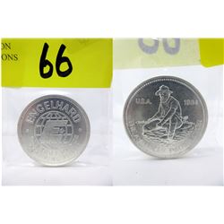 1 Oz Engelhard "Big E" .999 Silver Round