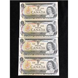1973 CANADIAN ONE DOLLAR SEQUENTIAL BANK NOTE LOT (MINT)