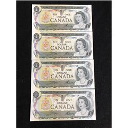  1973 CANADIAN ONE DOLLAR SEQUENTIAL BANK NOTE LOT (MINT)