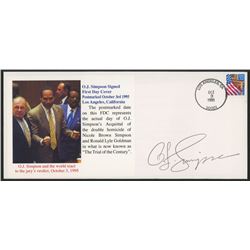O.J SIMPSON SIGNED FIRST DAY COVER POSTMARKED OCTOBER 3RD 1995 L.A, CALIFORNIA (PSA COA)