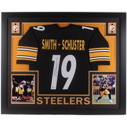 JuJu Smith-Schuster Signed Pittsburgh Steelers 35x43 Custom Framed Jersey (Beckett COA)