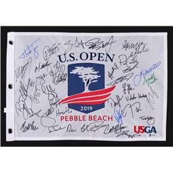 PGA Tour 21x27 Custom Golf Flag Signed w  Mickelson, Nicklaus,Leonard, Couples, Palmer (Beckett LOA)