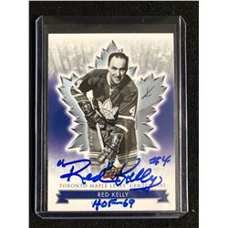 2017 UPPER DECK MAPLE LEAFS CENTENNIAL RED KELLY SIGNED HOCKEY CARD