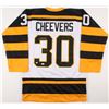 Image 1 : Gerry Cheevers Signed Boston Bruins Jersey Inscribed "HOF 85" (JSA COA)