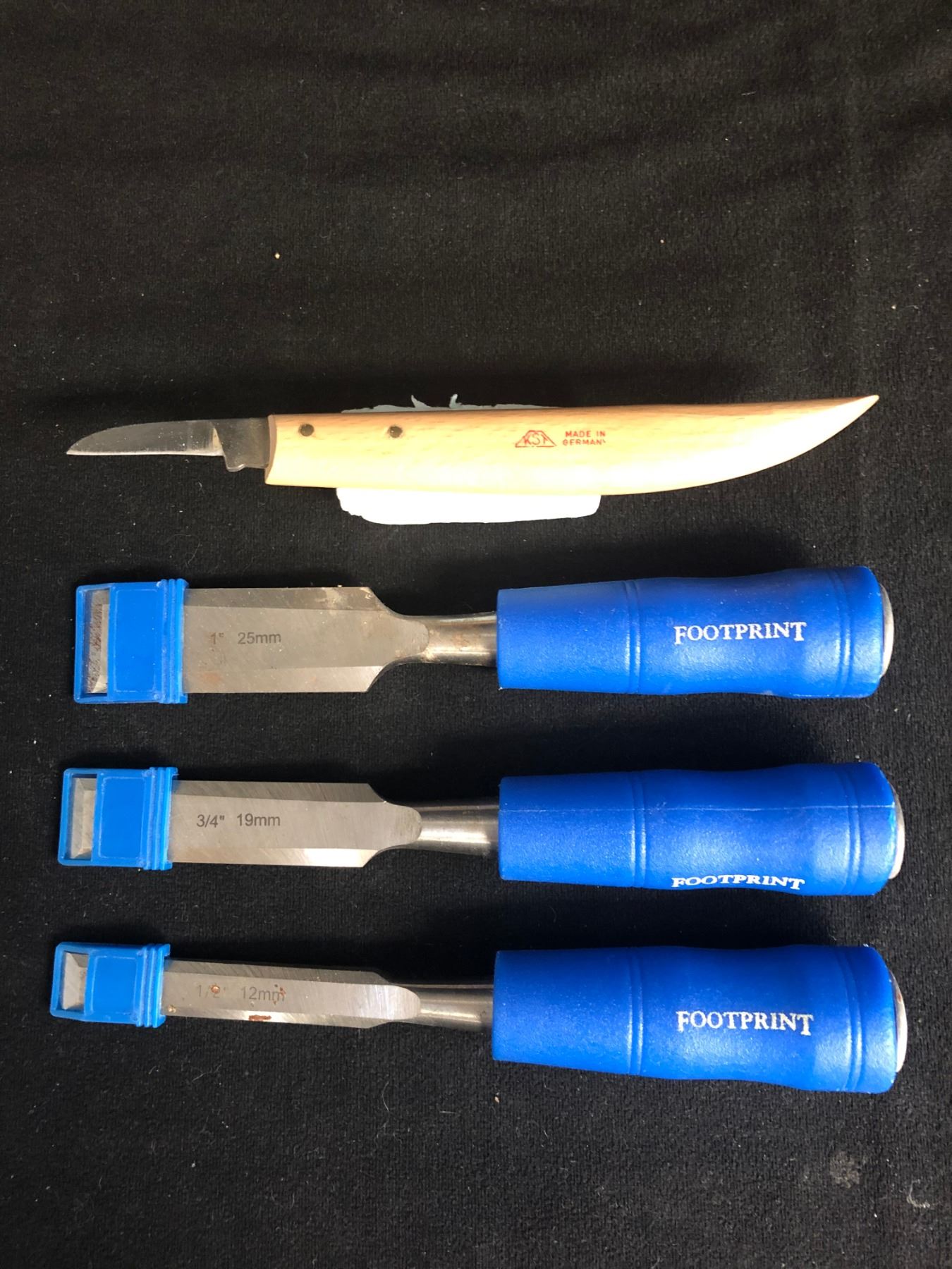 Footprint Tools 4-Piece Wood Chisel Set