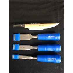 Footprint Tools 4-Piece Wood Chisel Set