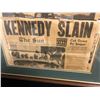 Image 3 : VINTAGE 1963 FRAMED NEWSPAPERS (MAN WALKS ON THE MOON/ KENNEDY SLAIN)