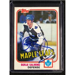 1981-82 Topps #33 Borje Salming Auto Card