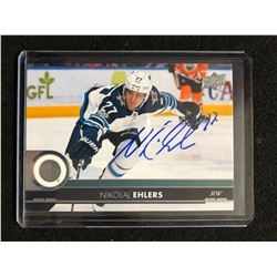 Nikolaj Ehlers Upper Deck Signed Hockey Card