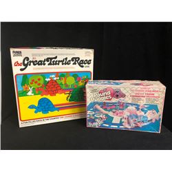 VINTAGE TOY LOT (GREAT TURTLE RACE/ POUND PUPPIES)