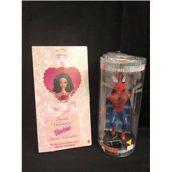 COLLECTIBLE FIGURES LOT (BARBIE/ SPIDER-MAN)