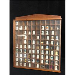 Small Miniature Thimble Display Case Cabinet Holder Wall Rack