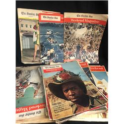 VINTAGE THE SUNDAY SUN WEEKEND MAGAZINE LOT