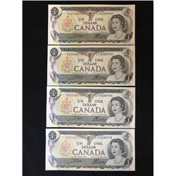 1973 $1 UNCIRCULATED SEQUENTIAL CANADIAN BANK NOTES