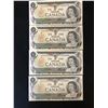 Image 1 : 1973 $1 UNCIRCULATED SEQUENTIAL CANADIAN BANK NOTES