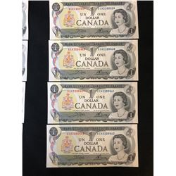 1973 $1 UNCIRCULATED SEQUENTIAL CANADIAN BANK NOTES