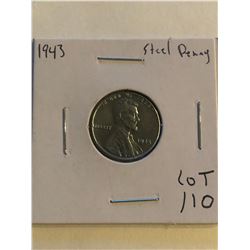 Rare MS High Grade 1943 US WWII Steel Penny