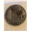 Image 1 : Rare 1785FM Silver Mexico Spanish Colony 8 Reales Coin with Chopmarks Really Cool