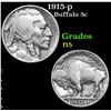 Image 1 : 1915-p Buffalo Nickel 5c Grades f+