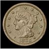Image 2 : 1855 Braided Hair Large Cent 1c Grades xf+