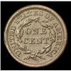 Image 3 : 1855 Braided Hair Large Cent 1c Grades xf+