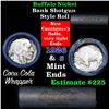 Image 1 : Buffalo Nickel Shotgun Roll in Old Bank Style Wrapper 1926 & d Mint Ends (fc)